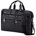 Solid Genuine Leather Black Portfolio Briefcase