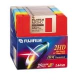 Buy Fujifilm 3.5in. High Density Floppy Disk - IBM Formatted (25-Pack, Assorted...