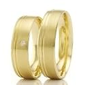 Eheringe Trauringe Gold 585 Gelbgold mit Brillant (Paarpreis)