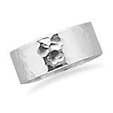 8mm Flat Hammered Ring