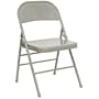 Set of 4 Triple Braced & Double Hinged Gray Metal HERCULES&trade; Folding Chair [HF3-MC-309AS-GY-GG]