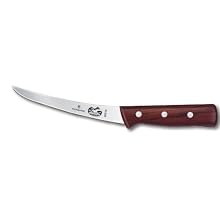 Victorinox Swiss Army 6-Inch Curved Boning Knife, Flexible, Rosewood Handle