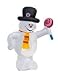 RARE 4 Ft. Gemmy Christmas Airblown Inflatable - Frosty the Snowman Holding Lollipop
