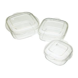 Kitchen Craft Microwave Cookware 3 Piece Casserole Set , Stain Resistant