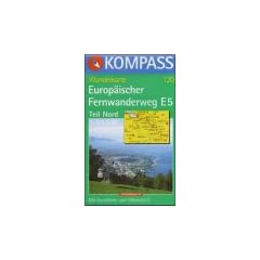 Carte touristique : Europ. Fernwanderweg E5 Teil