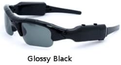 EXCLUSIVE New Generation High End Spy Sunglasses; model DSGLS62/ Hidden Lens & Microphone / Shiny Black / Three modes: Video w/Audio; Audio & Pictures/ Wide Angle 3.6mm Sony CMOS Chip/ Vivid Color 1280/720 HD Resolution. 600 mah 2 + Hr. Recording Lithium Polymer Battery/ Date & Time Stamping / INCLUDES 16GB Memory Card. Includes FOUR lenses/ Dark, Gold, Blue, Clear