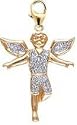 Boy Angel, 14K Gold Diamond Charm