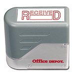 Pre Inked Rubber Stamp Red Ink Faxed