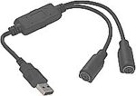 0.5m USB plug [A] to 2 x PS/2 adapter cable