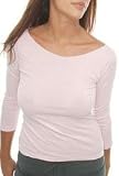 American Apparel 6344 Classic Girl Sheer Jersey 3/4 sleeve Boat Neck Tee