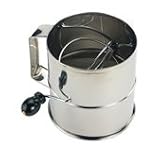 Flour Sifter 4 Cup Crank Fox Run Stainless Steel