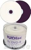 Ridisc DVD-R 8x 4.7Gb FullFace Printable 50 Cake Box White