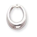 14k White Gold Polished Hoop Earrings Jackets - JewelryWeb