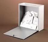 Buddy Products 5625-32 Wall-mountable interoffice mail collection box, 12wx3dx10h, platinum