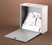 Buddy Products 5625-32 Wall-mountable interoffice mail collection box, 12wx3dx10h, platinum
