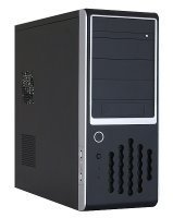 RASURBO Gehaeuse BasicCase BC-15 schwarz silber ohne Netzteil midiATX Tower 4x13.35cm 5.25 Preisvergleich