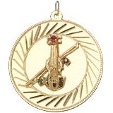 Buy Violin on Disc, 14K Gold Charm by NJ Charms