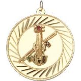 Buy Violin on Disc, 14K Gold Charm made by NJ Charms now!