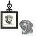 Labrador, Black Square Trivet, Porcelain by Rosalinde (4.5' x 8')