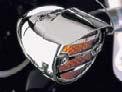 Show Chrome Screw Mount Turn Signal Visors , Finish: Chrome 1-249