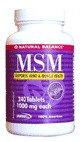 MSM ( 240 Tabs 1000 mg ) ( Supports Joint & Muscle Health ) Natural Balance