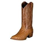 Ariat Mens 13 Scottsdale R Toe Full-Quill Ostrich Western Cognac & Sunglow