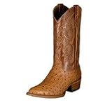 Ariat Mens 13 Scottsdale R Toe Full-Quill Ostrich Western Cognac and Sunglow by Ariat
