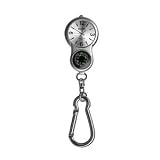 E-Clip, Silver Sunray Dial, Silver Body, Compass, Clip by Dakota Watch Company
