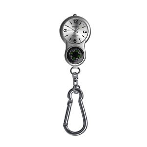 E-Clip, Silver Sunray Dial, Silver Body, Compass, Clip by Dakota Watches