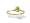 14K Yellow Gold Genuine Oval Peridot and Diamond Ring - Size 4