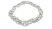 7mm White Biwa Triple strand Freshwater cultured pearl necklace