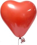 Red Heart Shaped Latex Balloons (Pack Of 5)