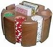 Solid Wood Poker Chip Carousel 200 Chip Capicity