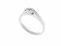 SilverBin Stainless Steel Engagement Style CZ Ring