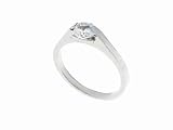 SilverBin Stainless Steel Engagement Style CZ Ring