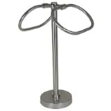 IMAGE OF Allied Brass TWO RING OVAL GUEST TOWEL HOLDER - SMOOTH TB-20-BKM