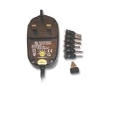 Ex-Pro® Variable Voltage replacement AC DC Plug in Power supply - Regulated - 1.5v to 12v -DC 600mA max current. 6 Popular DC type plus (2 Jack type plugs), 3v, 4.5v, 5v, 6v, 7.5v, 9v, 12v selectable.