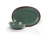 Gourmet Basics by Mikasa Blue Finn Collection Blue Dinnerware Serving Set 2-pc.