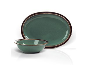 Gourmet Basics by Mikasa Blue Finn Collection Blue Dinnerware Serving Set 2-pc.