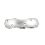 14K Burnished Set Diamond Band
