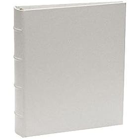 Standard 3-ring Saffiano-Silver bonded leather with slip-in pocket pages by Graphic Image - 4x6