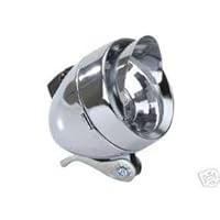 Bullet Headlight with Visor Chrome Bicycle Light