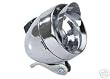 Bullet Headlight with Visor Chrome Bicycle Light