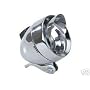 Bullet Headlight with Visor Chrome Bicycle Light
