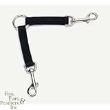 Coastal Pet Nylon Leash Coupler for Walking Two Dogs (Black, 18 inch L x 5/8 inch W)