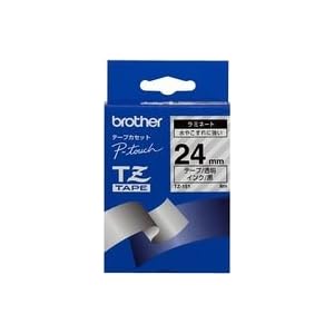 【クリックでお店のこの商品のページへ】BROTHER TZ-151 TZテープ TZ-151 ラミネートテープ(透明地/黒字)24mm