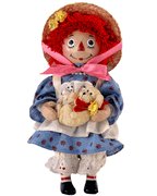 Raggedy Ann Puppy Love Porcelain Doll