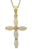 Opal and Diamond Cross