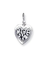 Sterling Silver Etched-design Heart Earrings QE1848"