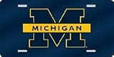 Michigan Wolverines Blue Laser Cut License Plate